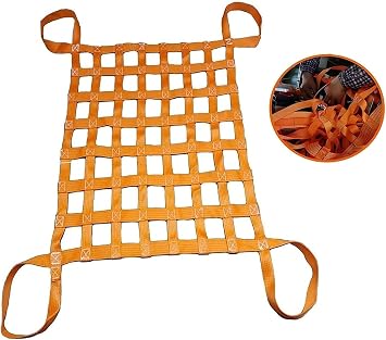 Heavy Duty Cargo Lifting Net Cargo Lifting Net, Suspension Net, Load Capacity 0.3-3.5T Lifting Bag, Universal Storage Net Nylon sling nets1 X 1M/Mesh 10cm/Load 500kg