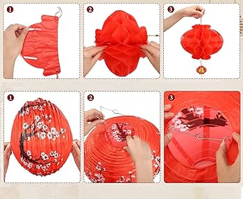 Amazon.co.jp: desikaky紙提灯 26個セット 3種類 ランタン 中華