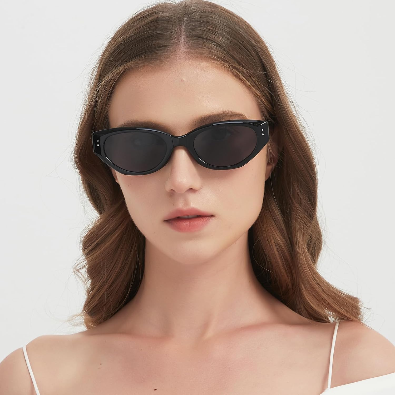 IGnaef® Foldable Cat Eye Sunglasses for Women Men Polarized UV Protection Folding Sun Glasses with Case IF535 - Image 2