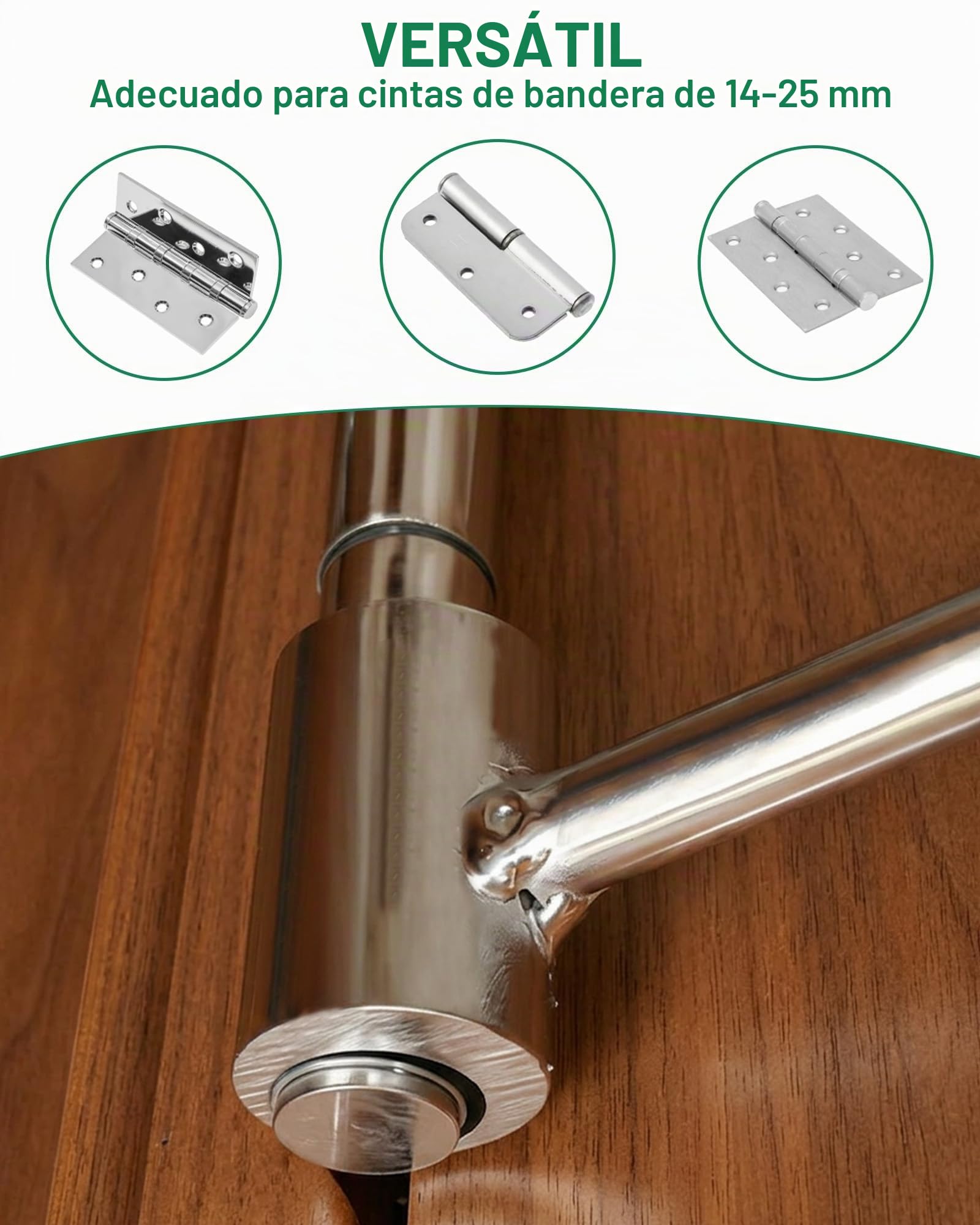 Herramienta de Ajuste de Bisagras de Puerta: Llave de Ajuste de Espacio de Bisagra Herramienta Reparación Bisagras Puerta para Puertas con Bisagras Tipo Bandera (14 + 19 + 23 + 25 mm)