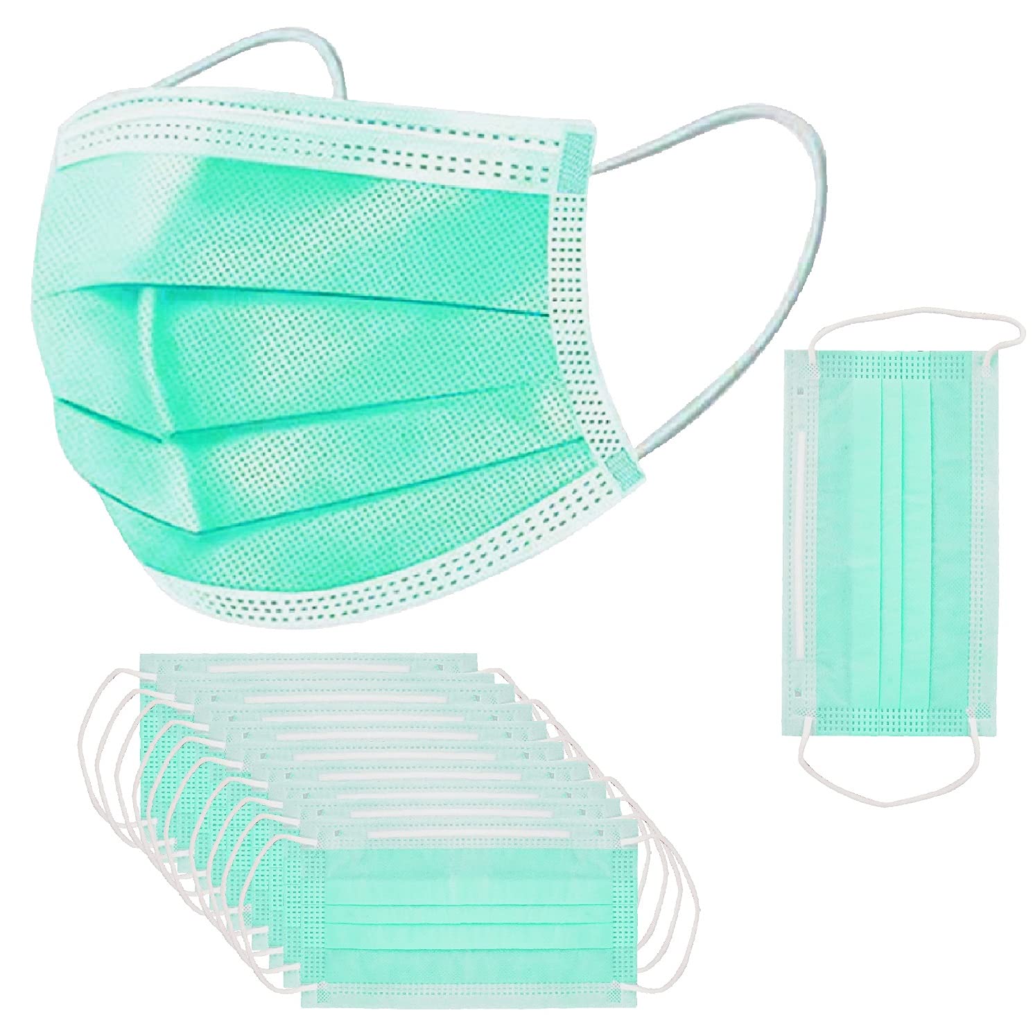 PIDS Non Woven Fabric Disposable Face Mask (Green, Without Valve, 100 Pieces) for Unisex (B095Z851PW) Amazon Price History, Amazon Price Tracker