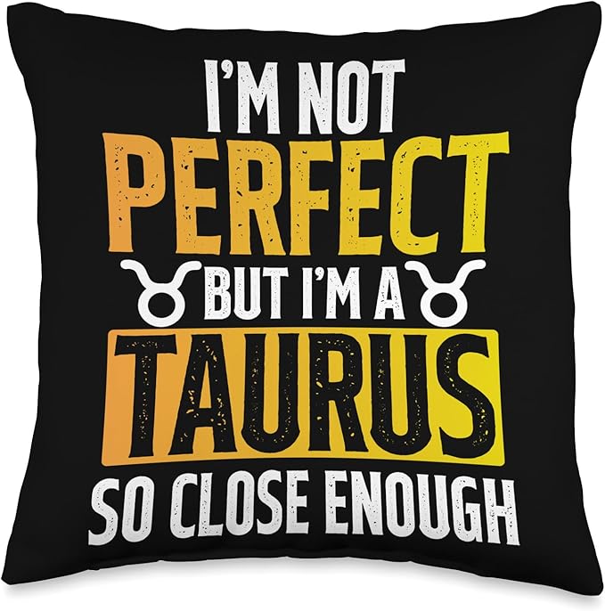 Taurus Zodiac Sign & Star Sign Taurus Throw Pillow