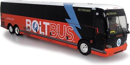 Prevost X3-45 - Tornillo de autobús para un autobús de tornillo naranja y blanco 187 (HO) modelo de Iconic Replicas 87-0276