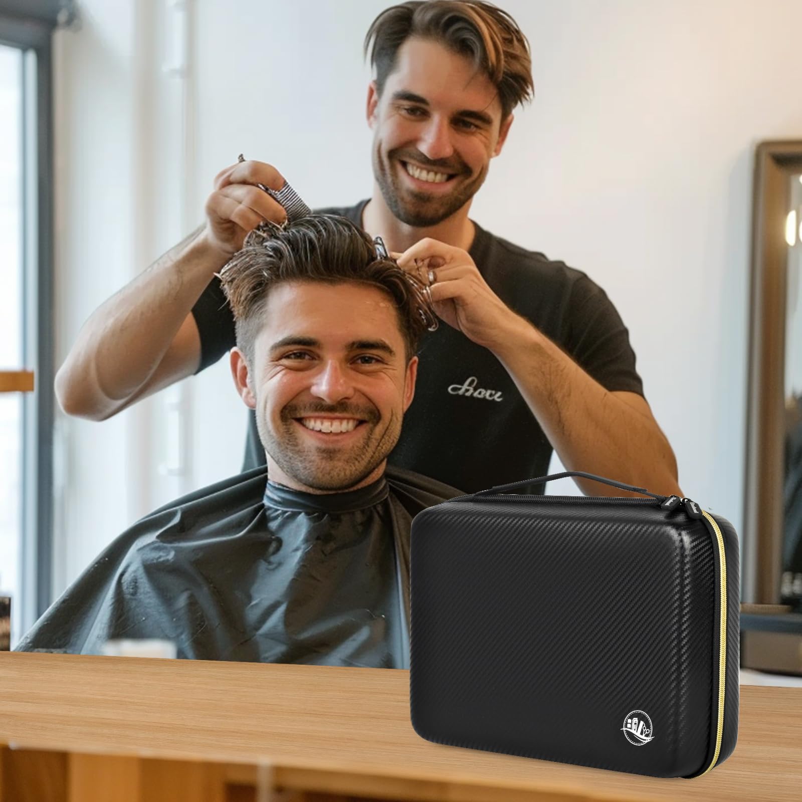 Boobowl Sac pour tondeuse à cheveux, Noir foncé.