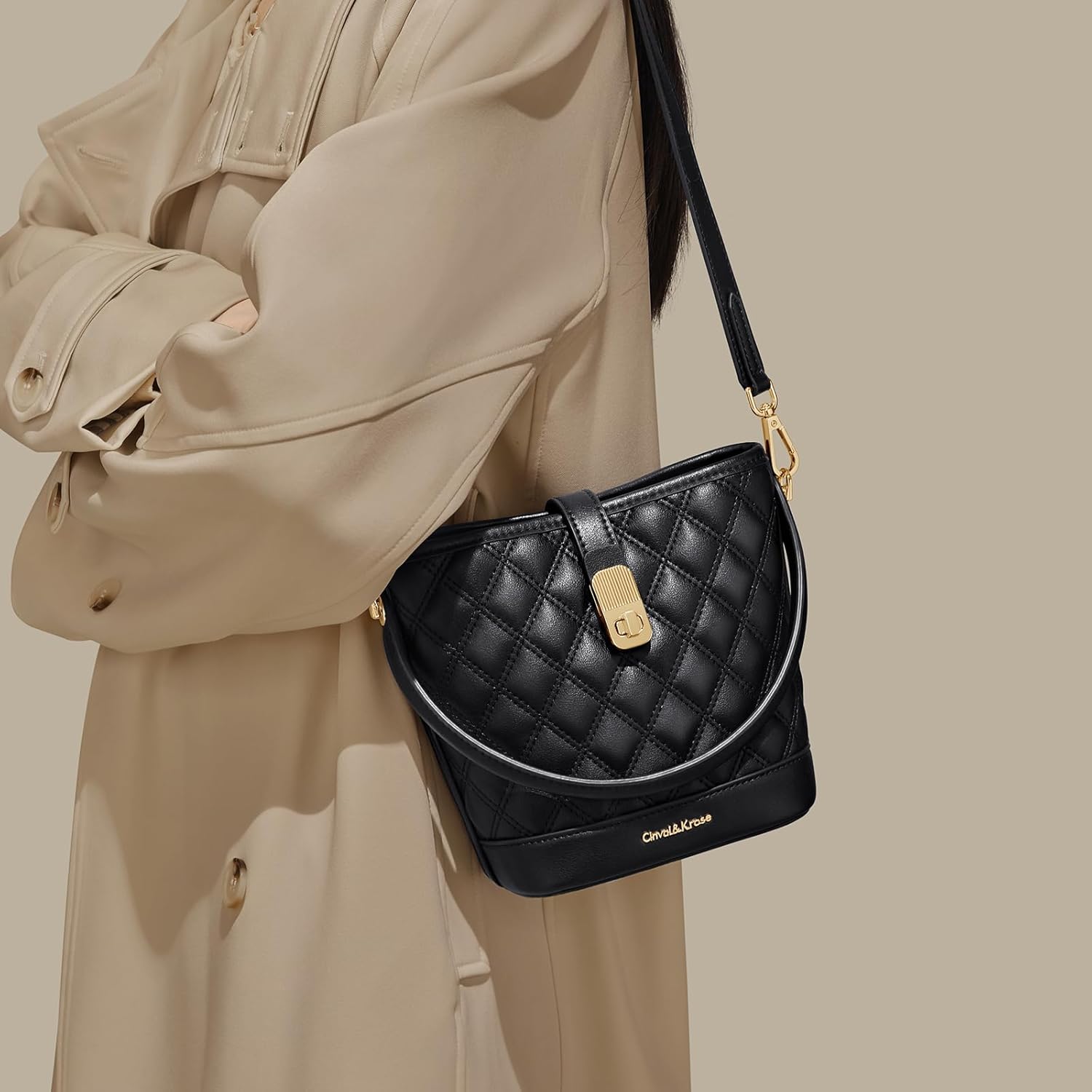 Bucket Bag for Women Small Crossbody Bags Leather Shoulder Purses Designer Ladies Handbags - Image 3