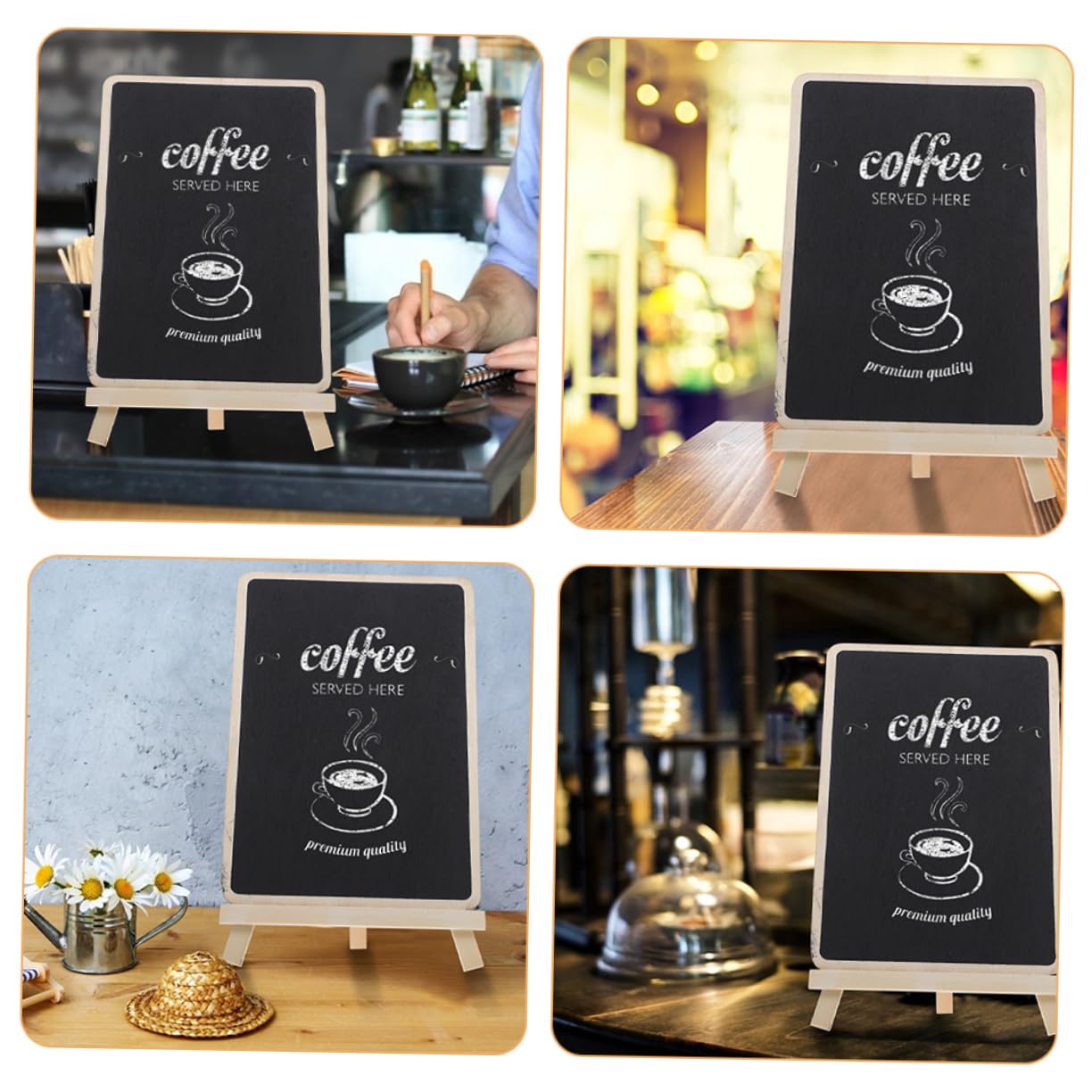MAGICLULU 4 Set Lavagna Piccola Lavagna Memo Pad Ufficio Scrivania Negozio Di Arredamento Gesso Bordo Da Tavolo Lavagna Bordo Nero Per La Scrittura Piccolo Cancellare 4 pezzi * 4