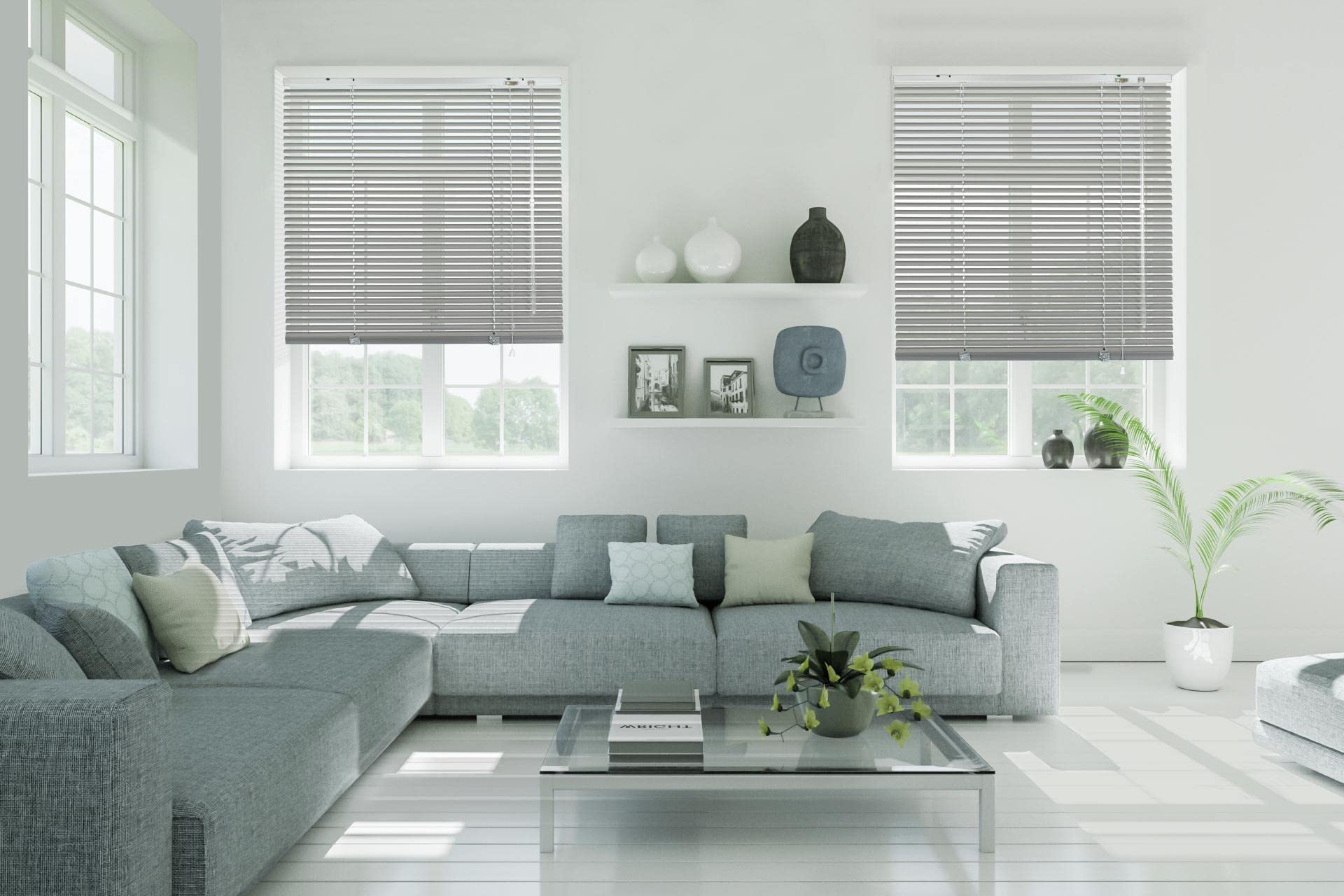 Deco Company, Veneziana in Alluminio, per Privacy, Argento, 150 x 175 cm