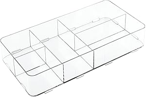 iDesign Clarity Kitchen Drawer Organizer, 8" Wide