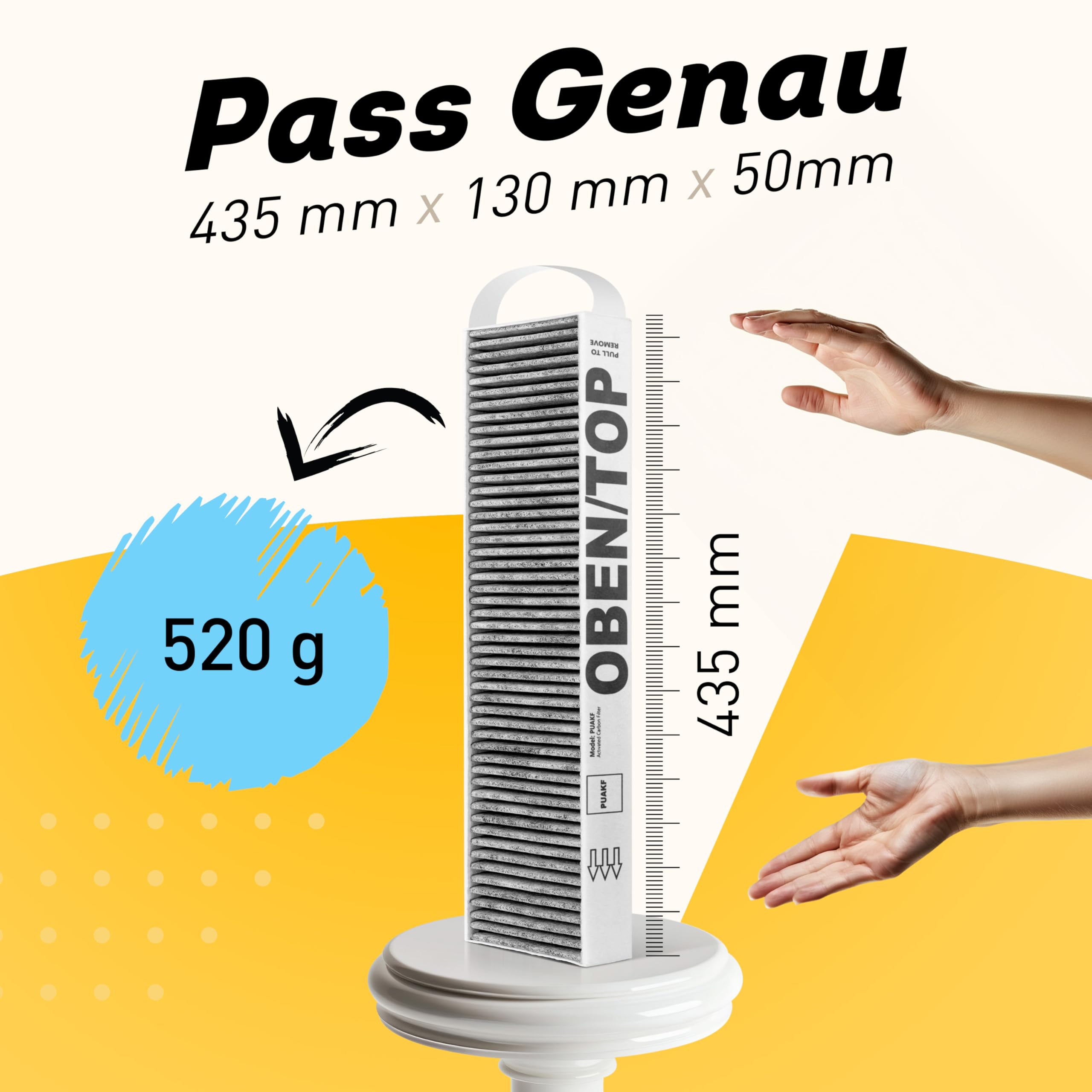 Aktivkohlefilter-Set (2 Filter) für Bora Pure Puakf, für Ihr Umluftkochfeld PURU oder PUXU