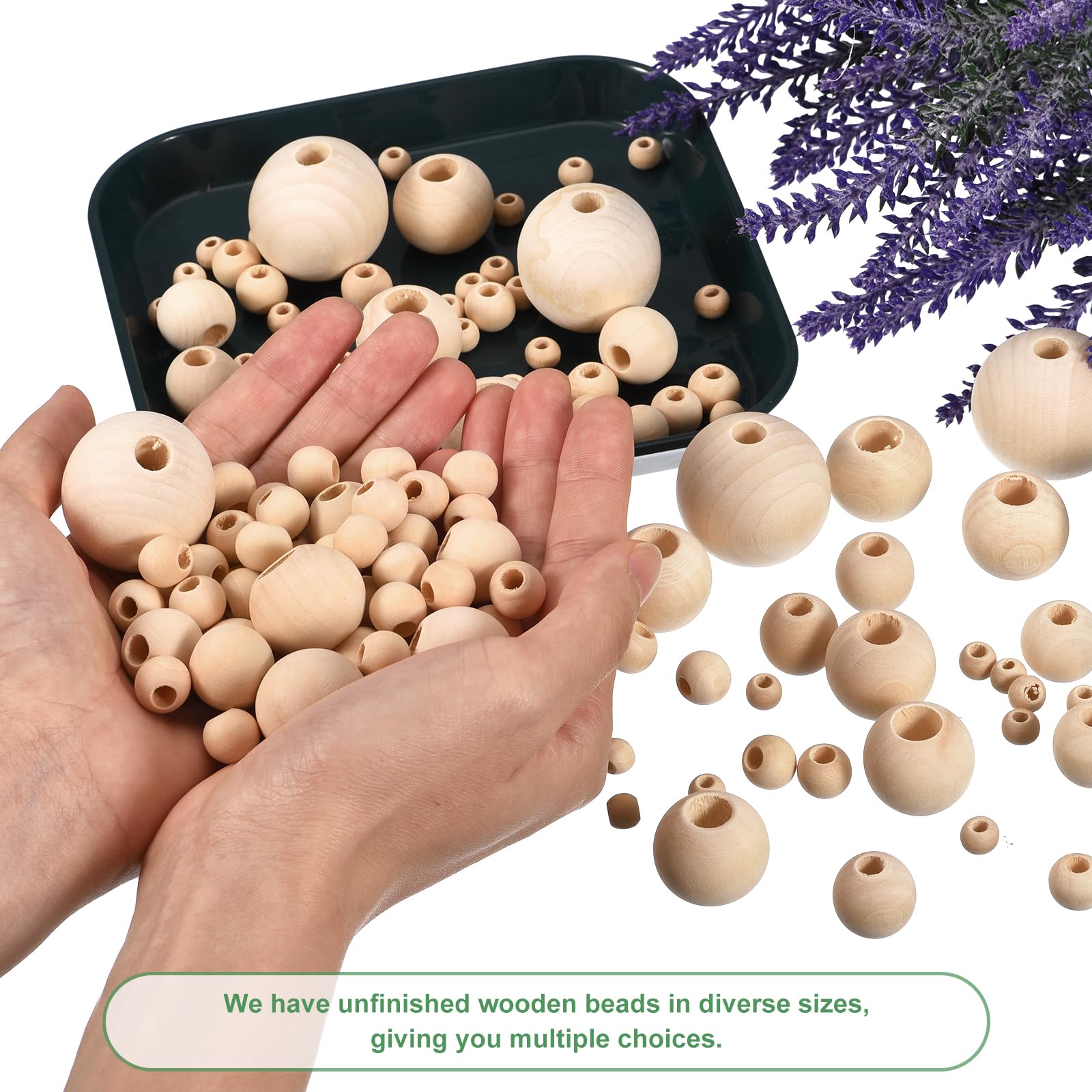 500 Sfere Legno 8mm Senza Foro - Palline Naturali Per Artigianato, Decorazioni E Fai Da Te - Foto 4