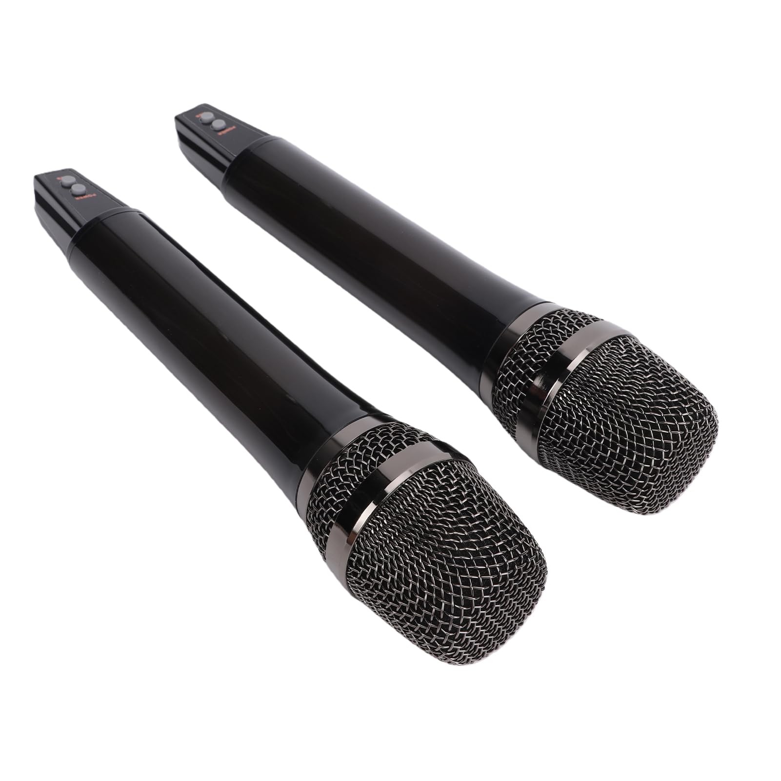 Fafeicy Handheld-Karaoke-Mikrofon, Kabelloses Mikrofon mit RGB-Lichtern für Gesang, Live-Streaming, Bühnenauftritt mit 6,5-mm-Audioschnittstelle, UHF-Übertragung (1-zu-2)