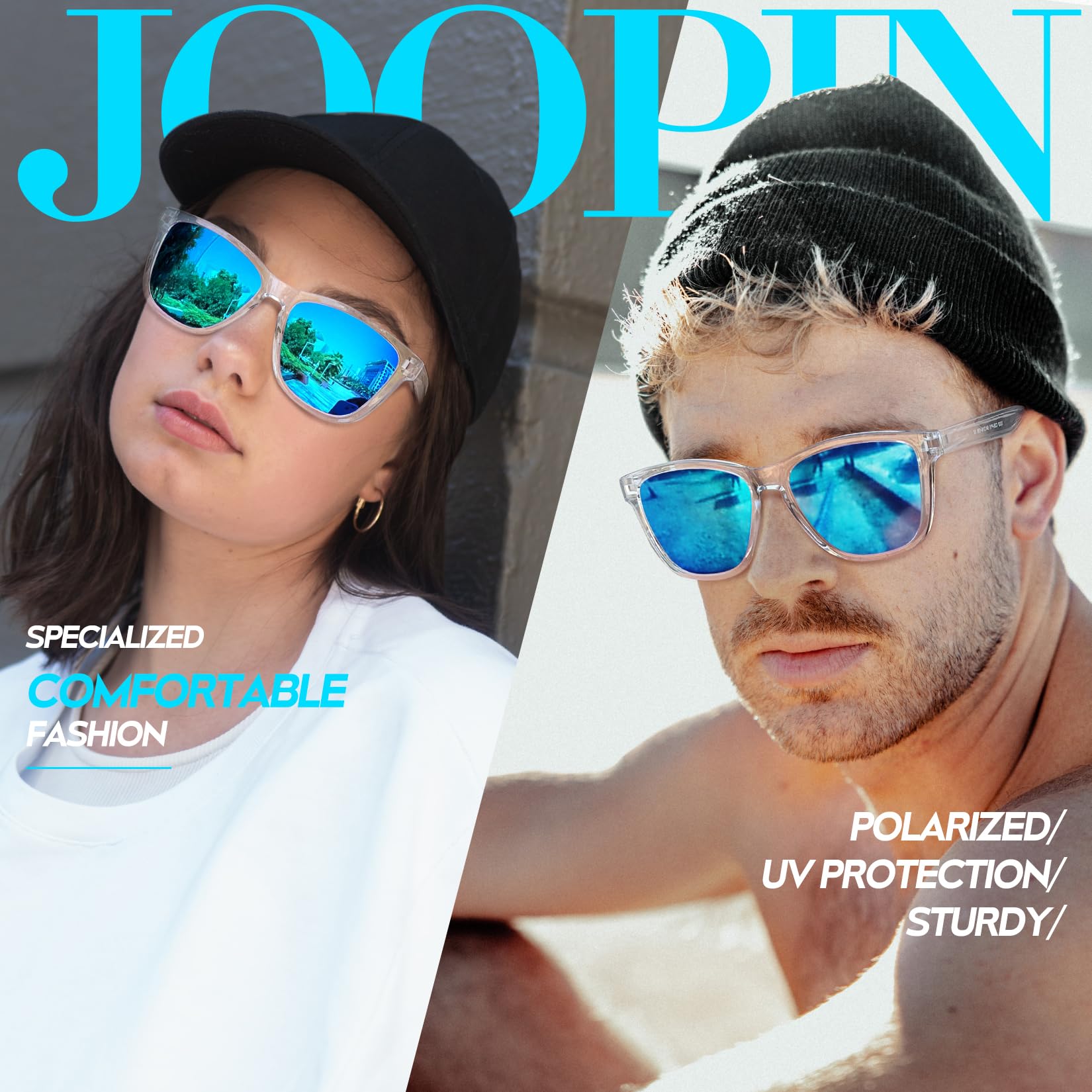 Joopin Lunettes de Soleil Femmes Polarisées avec UV Protection Lunettes de Conduite Hommes pour Vacances Pêche Course à pied