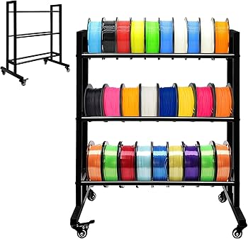 Amazon.co.jp: 3Dプリンターフィラメント収納ラック 3段 フィラメント