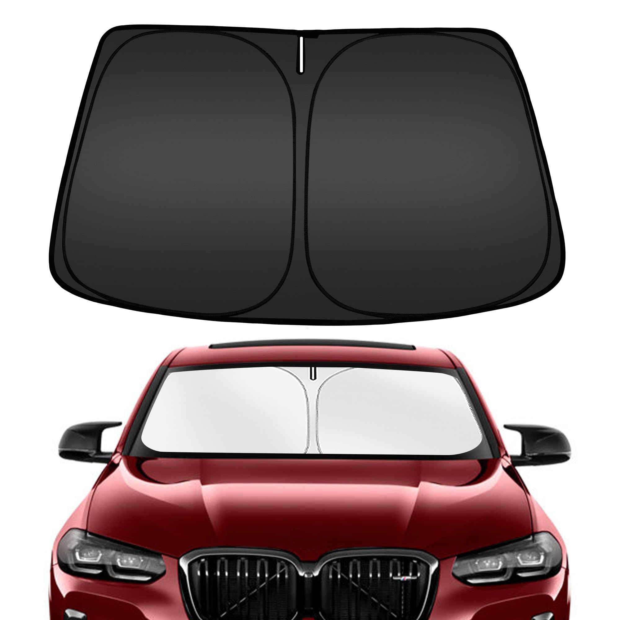 ARISMOTORWindshield Sun Shade for BMW X4 2019-2025, Custom Fit Foldable Front Window Sunshade Sun Visor Protector, Block UV Rays Keep Your Car Cooler