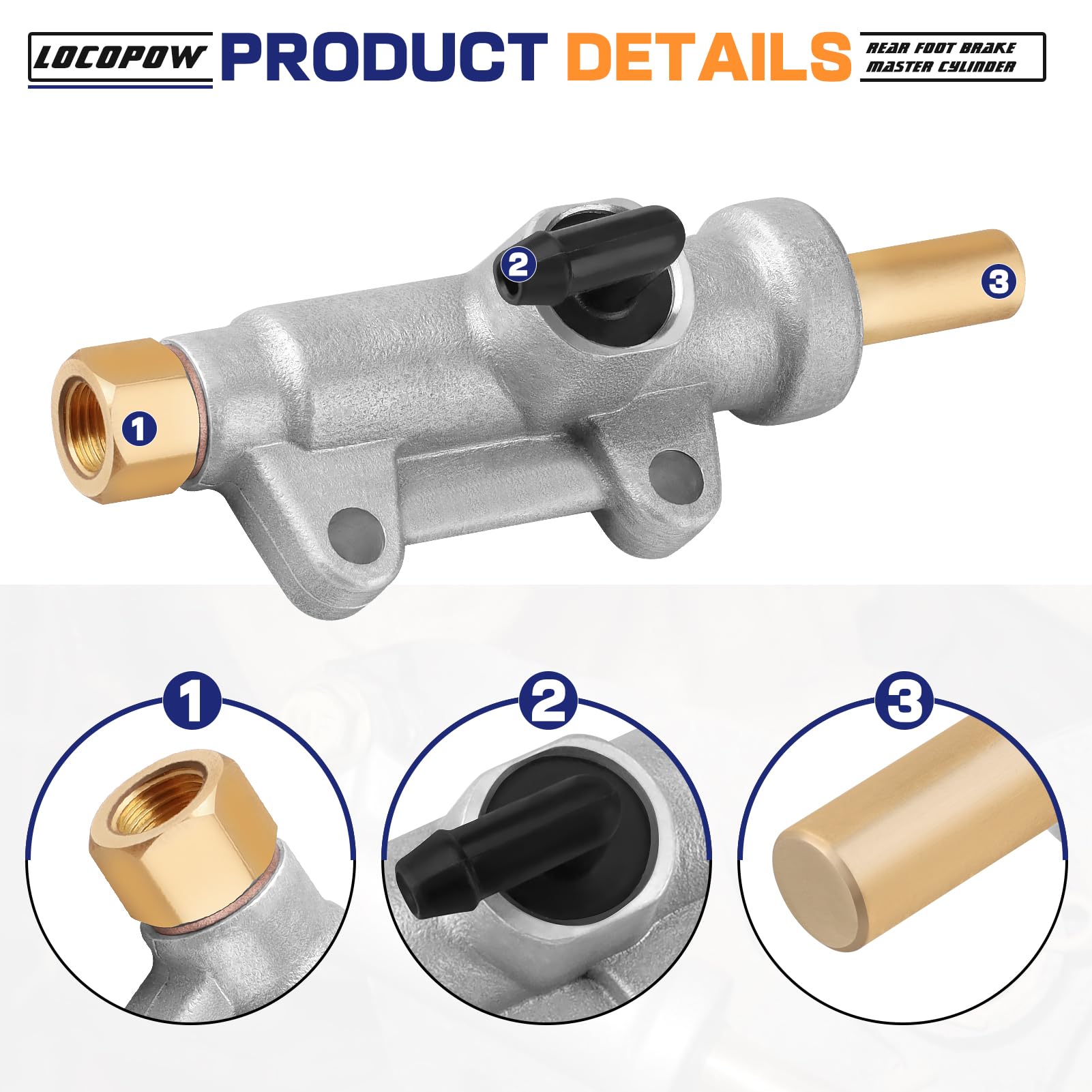 New Rear Brake Master Cylinder For Polaris Sportsman 335, 400, 450, 500, 600, 700, 800 ATV