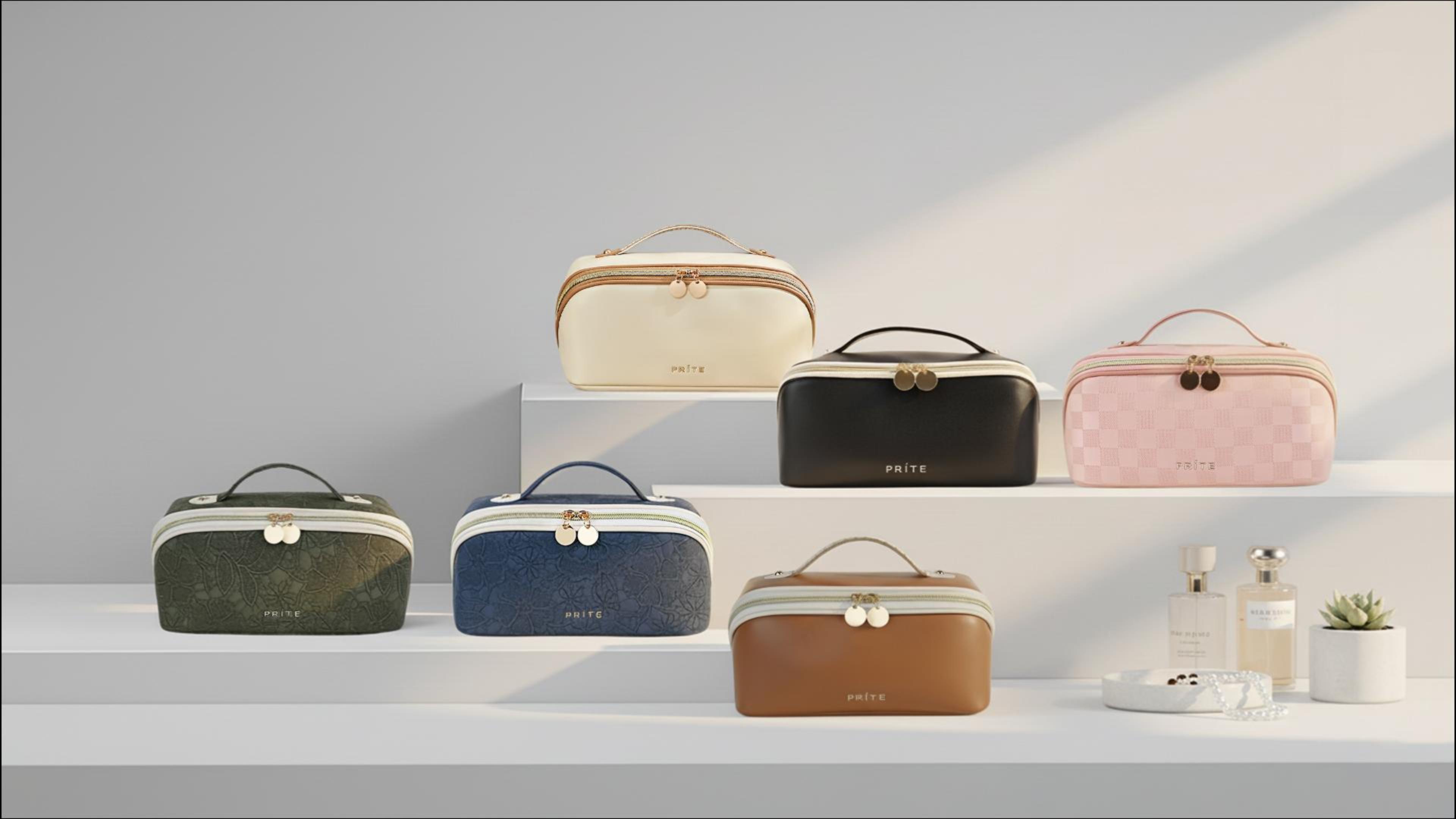 Amazon.com : Prite Makeup Bag for Women Travel Waterproof Vegan