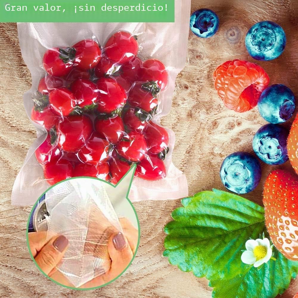 O2frepak 100 Bolsas Envasado al Vacío Para Alimentos 200µm 35x50cm Sin BPA