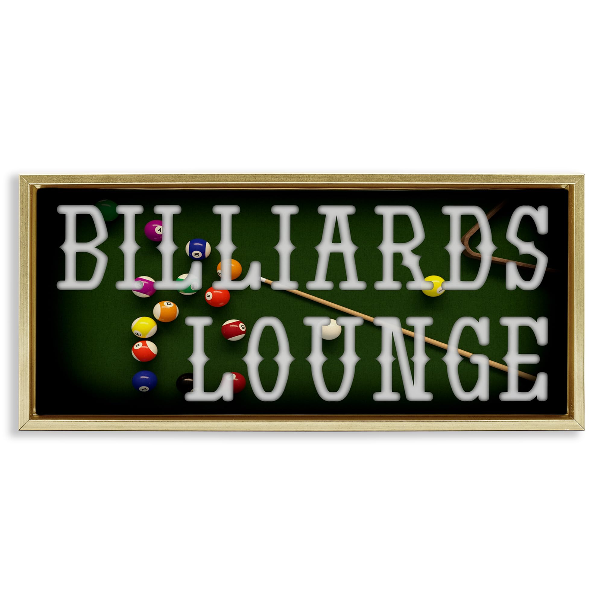 'Billiards Lounge Recreation'| Floating Frame Canvas Art