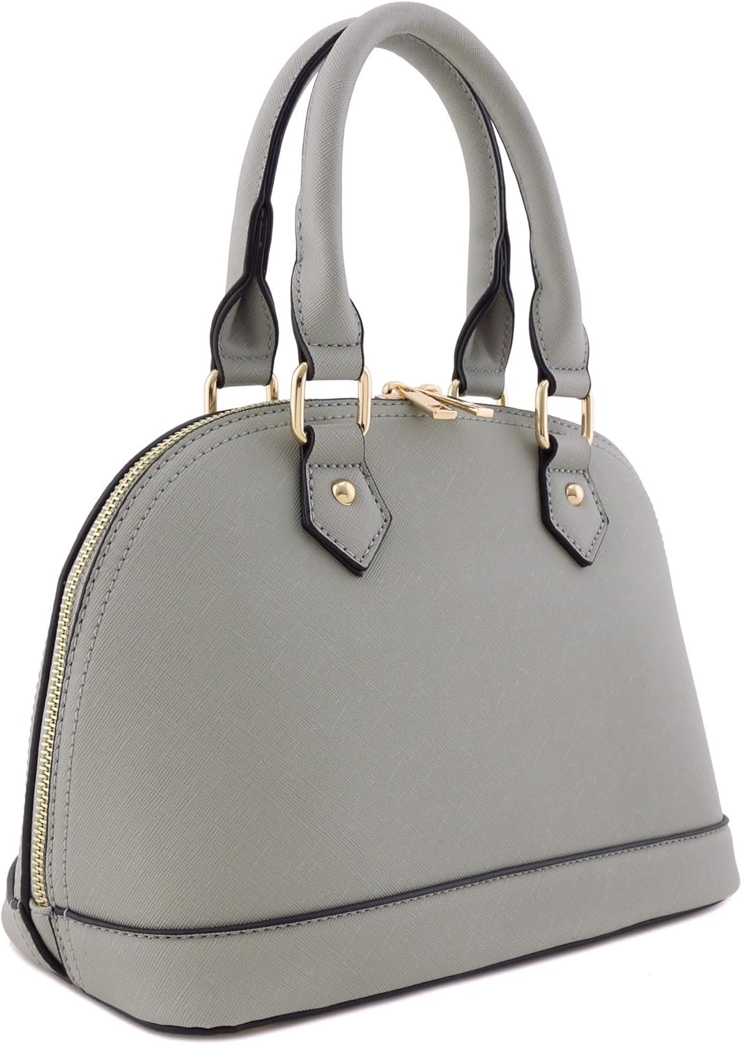 Zip-Around Saffiano Classic Dome Satchel
