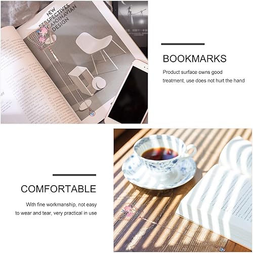 Miniatura 6 de Bookmark Style Delicate Fan Office Ancient Gift Shape Antique Elegant Adults Premium Graduation Reading Cards s Book for ErAs Shown19.5 * 4.9 * 0.2CM
