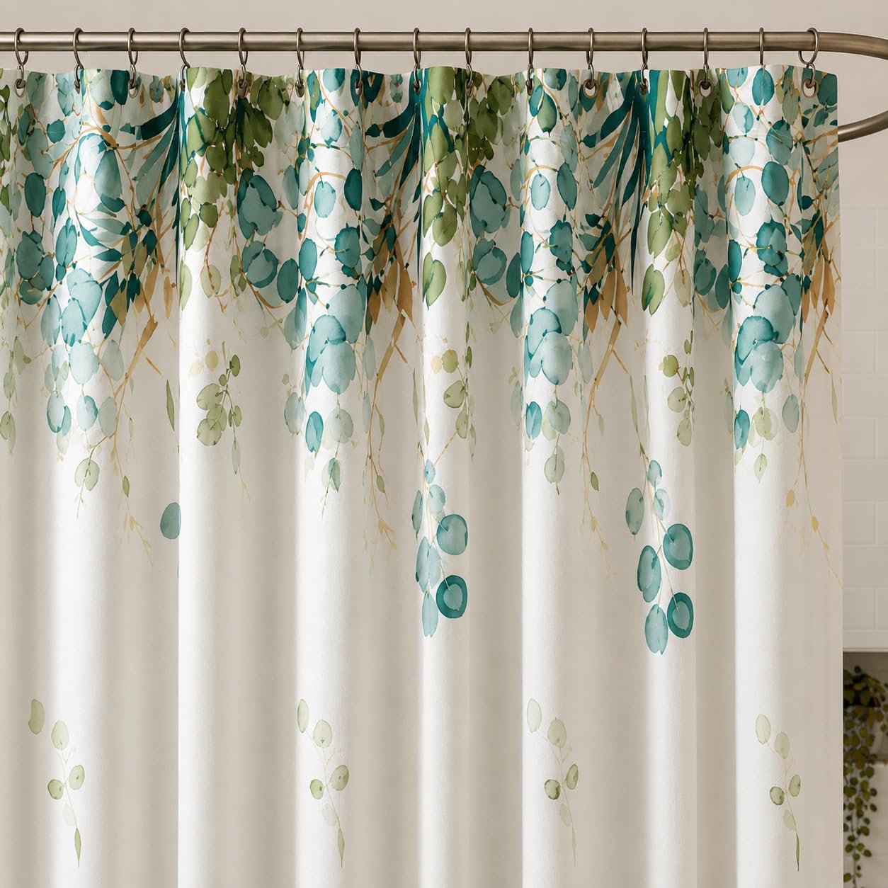 Leaf Shower Curtain - Waterproof & Colorful -2