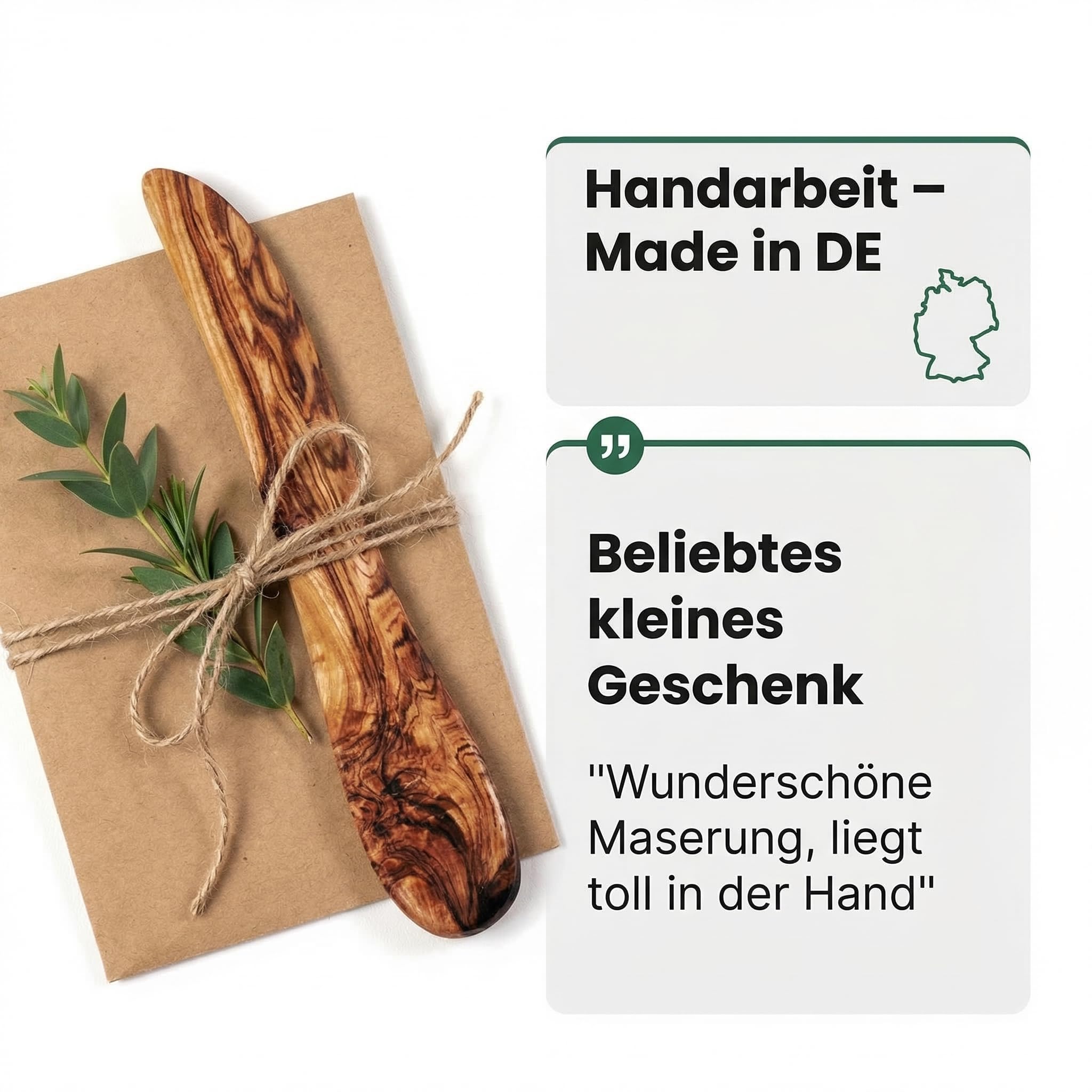 das Olivenholzbrett Nóż do masła 20 cm