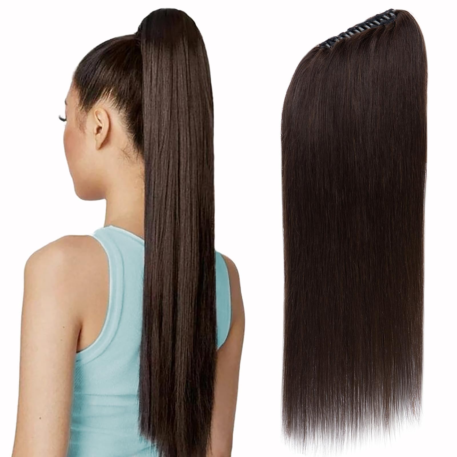 SEGOHAIR Claw Clip Ponytail Hair Extensions Human Hair