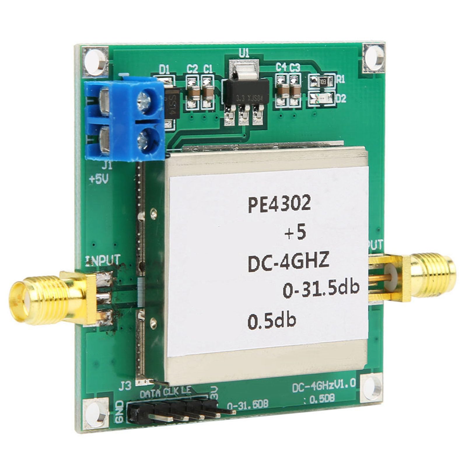 Garosa PE4302 RF Attenuator Module, High Linearity 0.5dB Step Digital Programmable RF Attenuator with Numerical Control