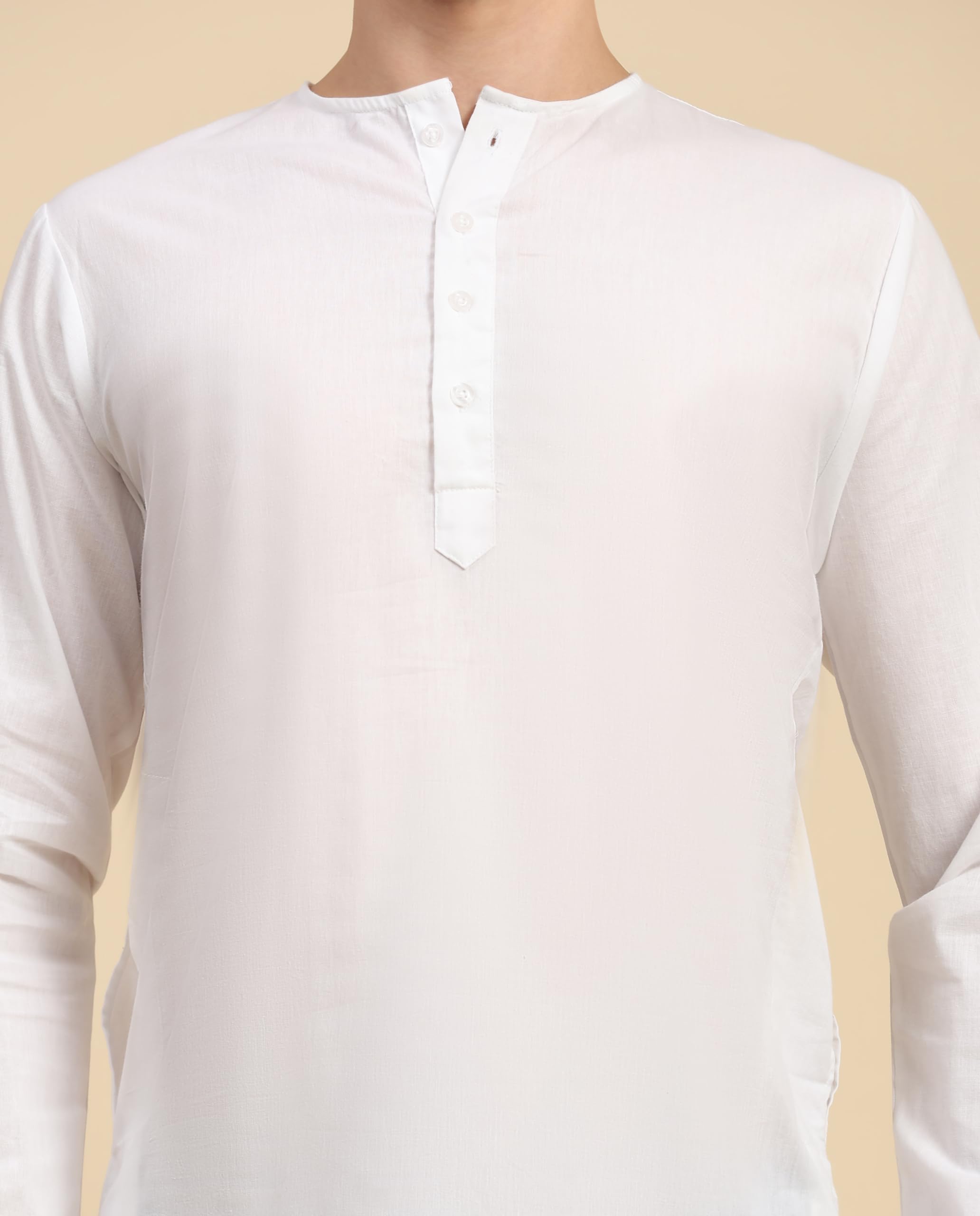 SKAVIJ Traditionelles Kurta Pyjama Set Herren – 100% Baumwolle Ethno Kleidung für Sommer, Yoga & Feiern