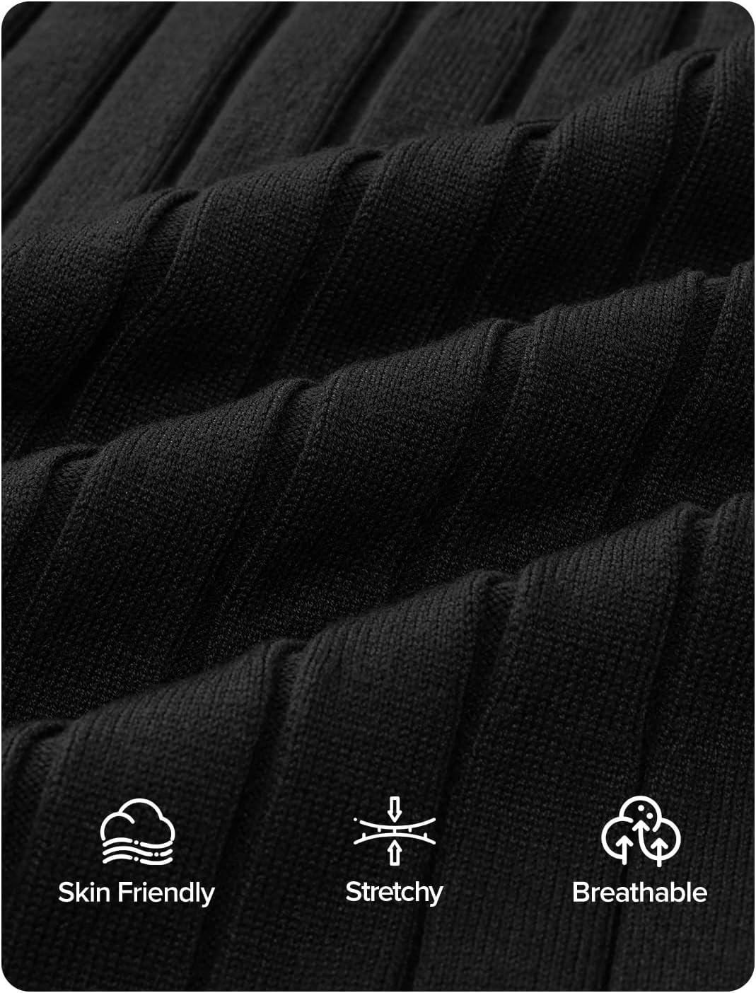 ZESICA Women's 2026 Spring Sweater Dress Long Sleeve V Neck Ribbed Knit Party Cocktail Bodycon Maxi Dresses - Image 7