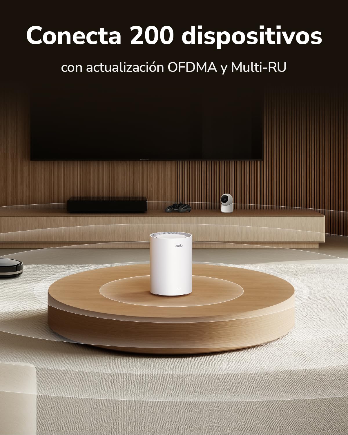 Cudy Sistema de Malla WiFi 7 BE3600, 3.6 Gbps 160 MHz, Cobertura de Hasta 200 m², 3 Puertos Gigabit, Compatible con Multi-VPN, APP Control, M3600 2-Pack