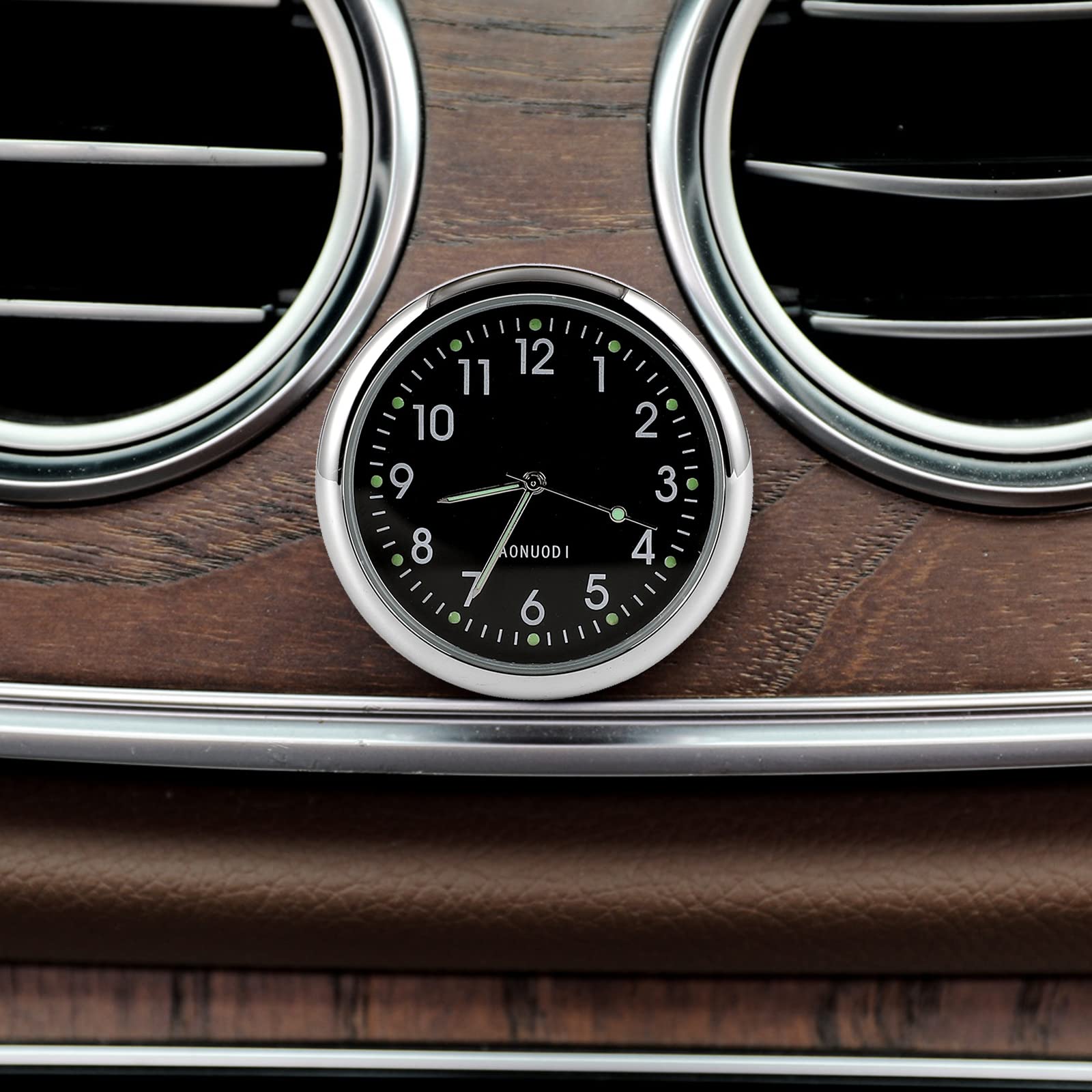 JUNNASALIKER Auto Digitaluhr Rund - Touch LED Uhr Für Lüftungsdüse