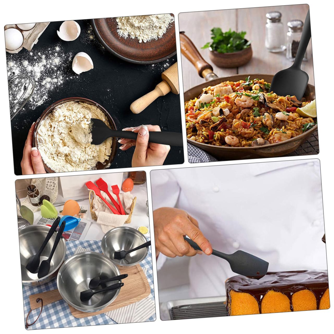 Teiliges Hitzebeständiges Silikon-spatel Backen Küchenutensilien Backutensilien Schaber Zum Backen Langlebig Und Einfach Zu Reinigen