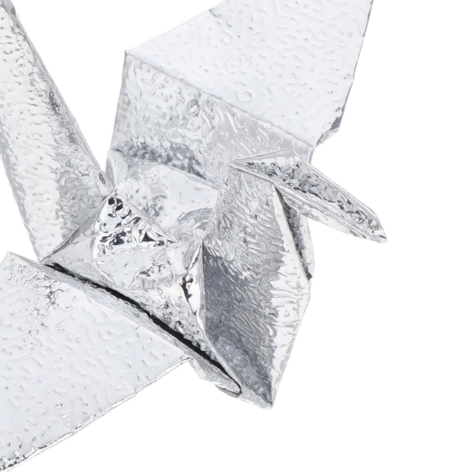 50 Gru Origami Argento Prefabbricate da 10 Cm Decorazioni Origami da Appendere per Matrimoni, Compleanni e Shower, Ciondoli Leggeri per Decorazioni Fai da Te e Allestimenti