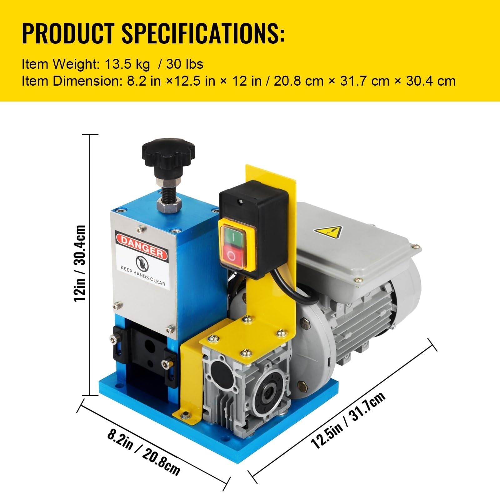 Pelacables eléctrico portátil, máquina automática for alicates pelacables con un diámetro de 1,52-24,9mm Funcionamiento Estable