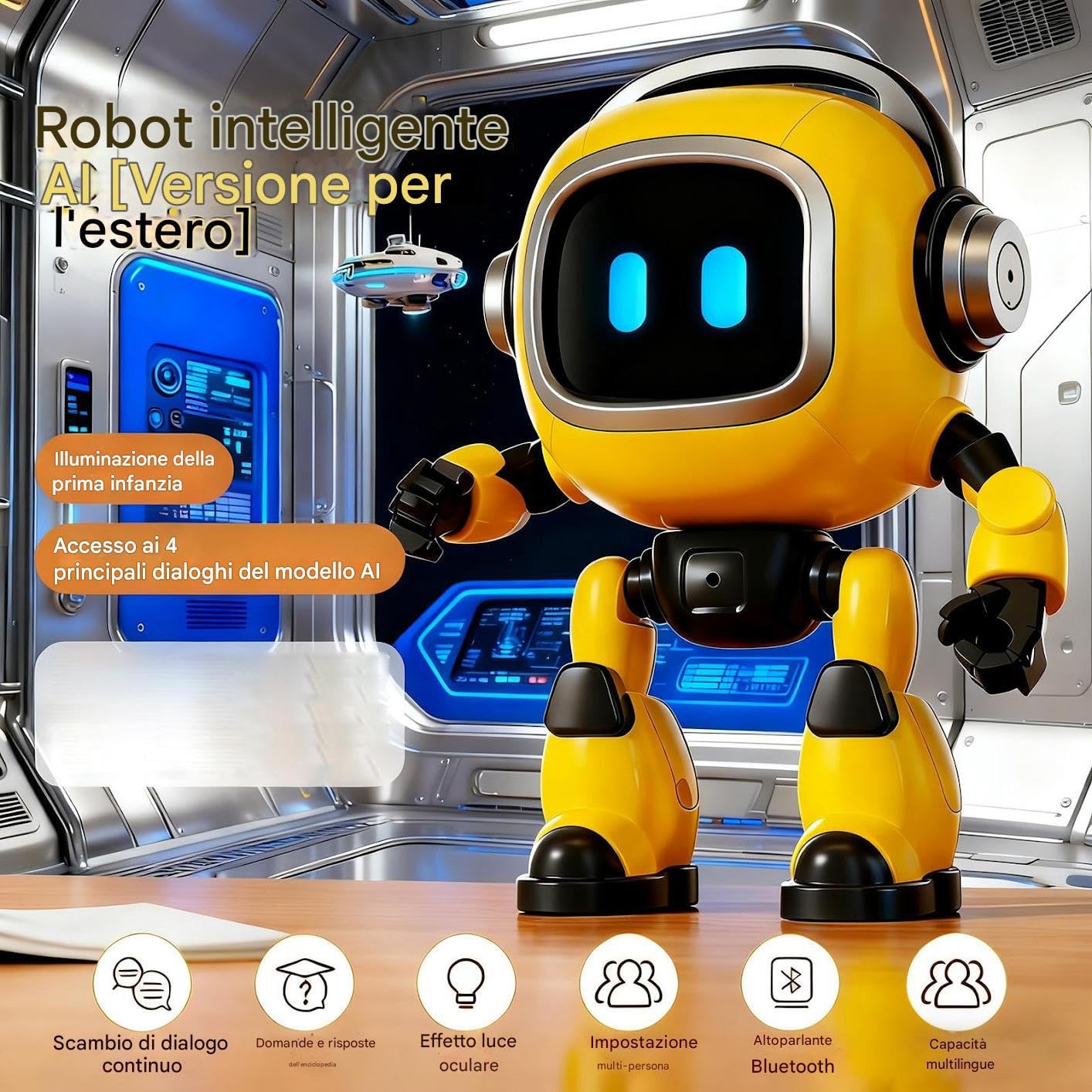 KI-Roboter: Lernspielzeug, interaktiver intelligenter Roboter, Programmier-Gadget basierend auf künstlicher Intelligenz | Lustiges MINM-Codierungsgerät, Erwachsene