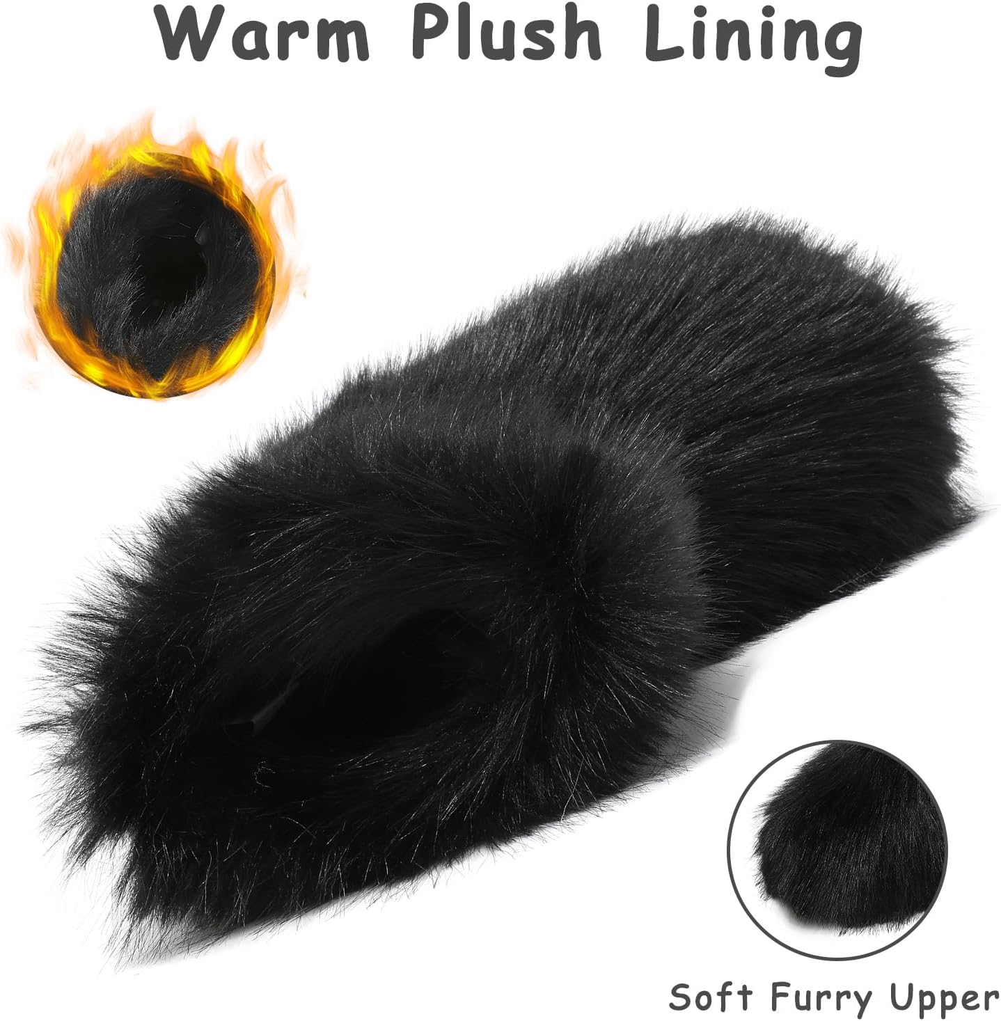 Girls Fur Boots,Kids Warm Plush Lining Furry Winter Boots for Toddler,Cozy Fluffy Snow Boots - Image 4