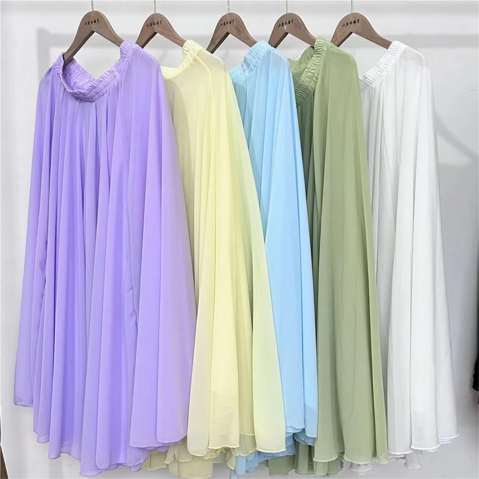 Falda de Gasa Dos Capas Color macarrón, 540/720 Grados, for Ballet, Danza, for Mujer, Faldas largas, for práctica clásica y Moderna para Baile(Purple,540 Degrees 90cm)