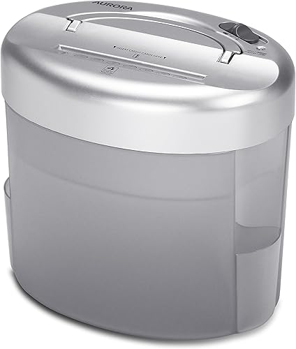 Aurora Trituradora de papel de corte cruzado estilo escritorio, escritorio de corte transversal de 4 hojas