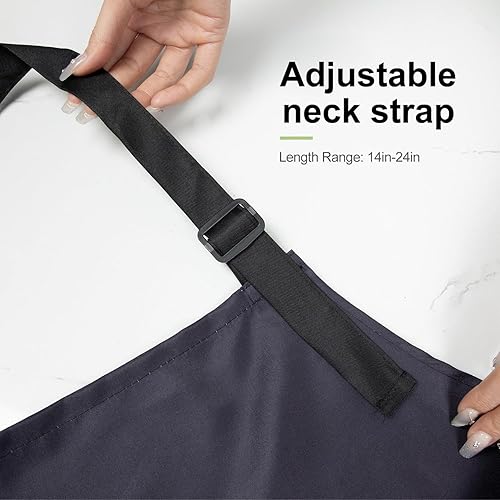Miniatura 6 de Delantal ajustable impermeable con dos bolsillos profundos Wowen hombres para verano barbacoa piscina fiestas y centros turísticos