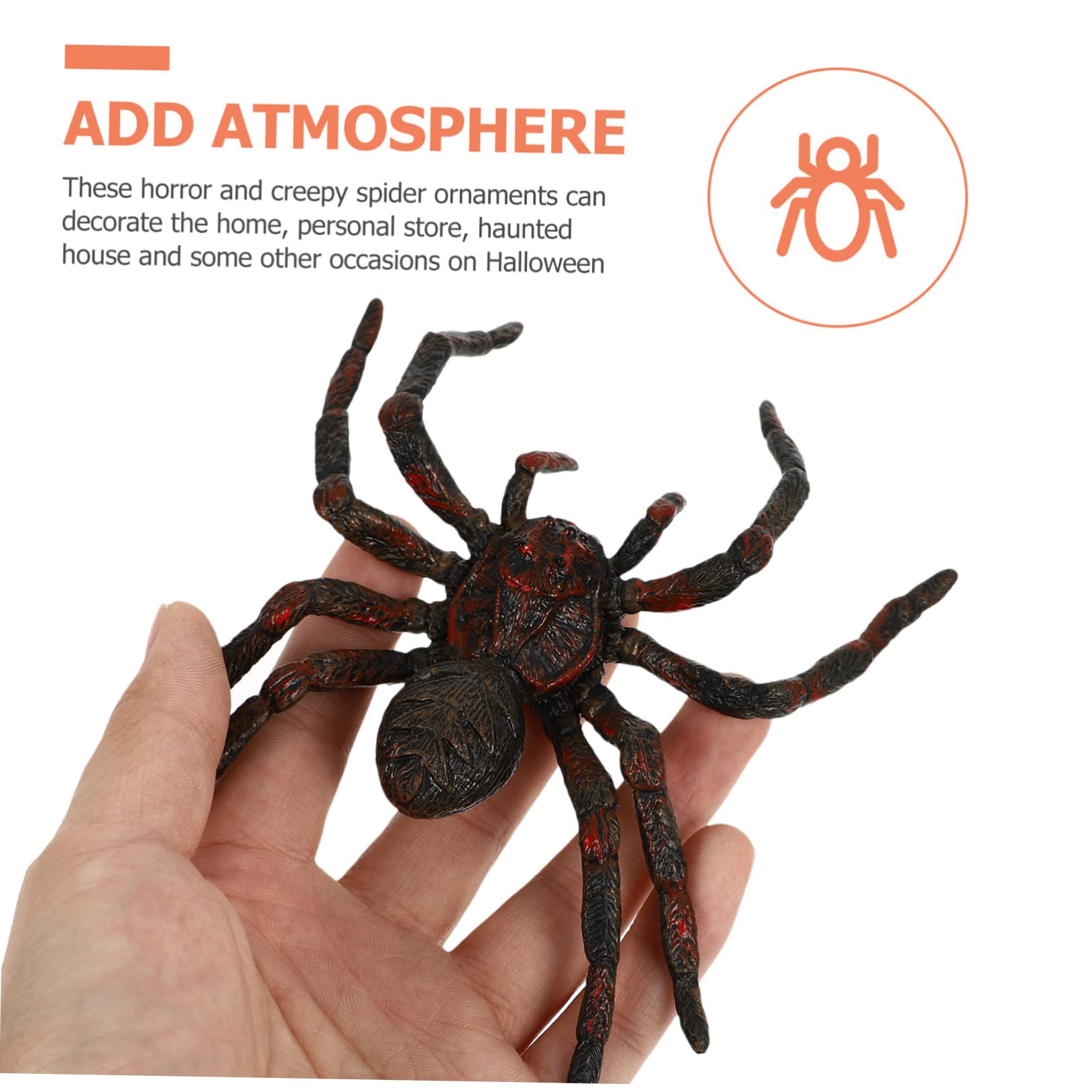 UPKOCH 3 Pezzi Ragno di Halloween Gigante Finto in Pvc Ragno Macabro Orribile Riutilizzabile per Casa Stregata e Giardino