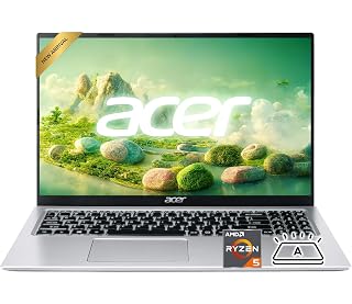 acer Aspire 3 Premium Slim Laptop Computer with Backlit Keyboard - AMD Ryzen 5 7430U CPU - 16GB RAM - 512GB SSD - 15.6" FHD Display - Fast Wi-Fi 6 - Webcam - Copilot AI Chat - Windows 11 Pro - Amazon product rated Grade A