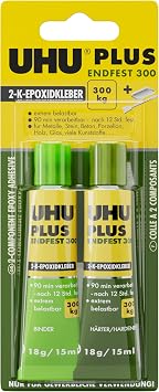 UHU Plus endfest 300 Komponentenkleber endfest 33g Tube Binder Tube HARTER