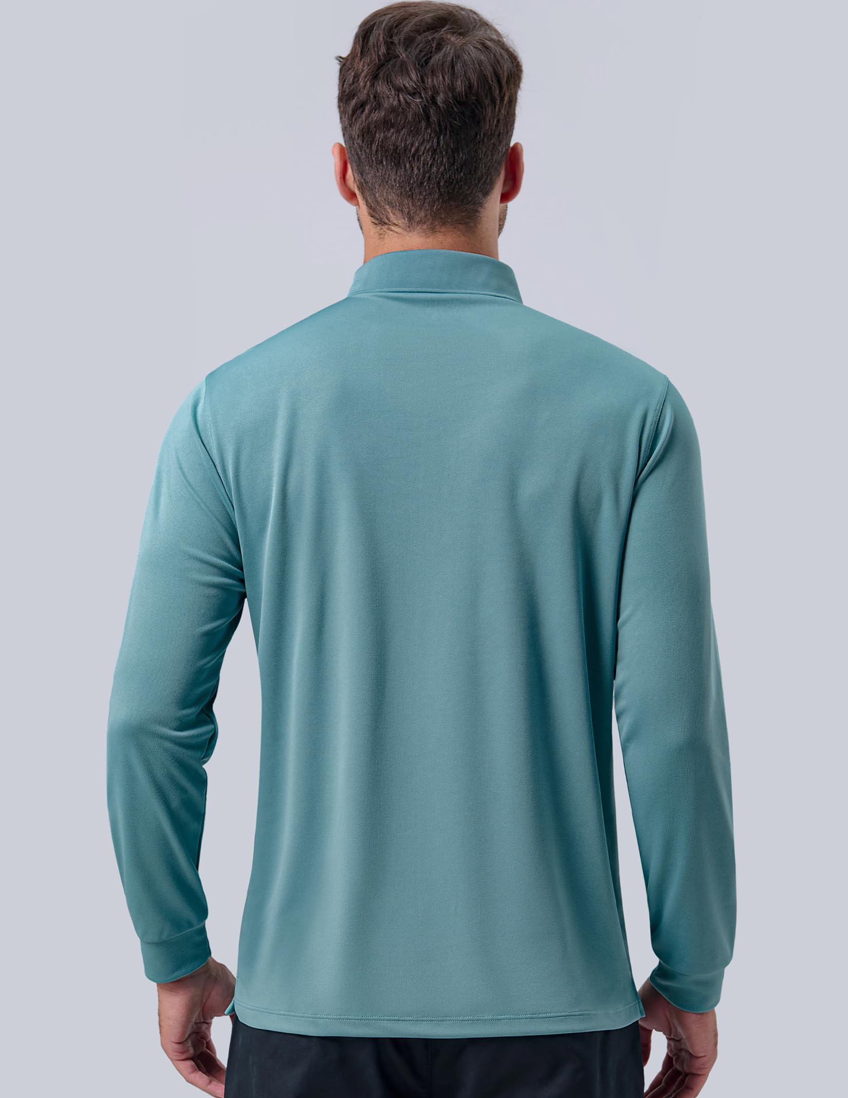3er-Pack: Dry Fit Langarm-Poloshirts für Herren, athletischer Kragen, Golf-T-Shirts, Performance-Oberteile