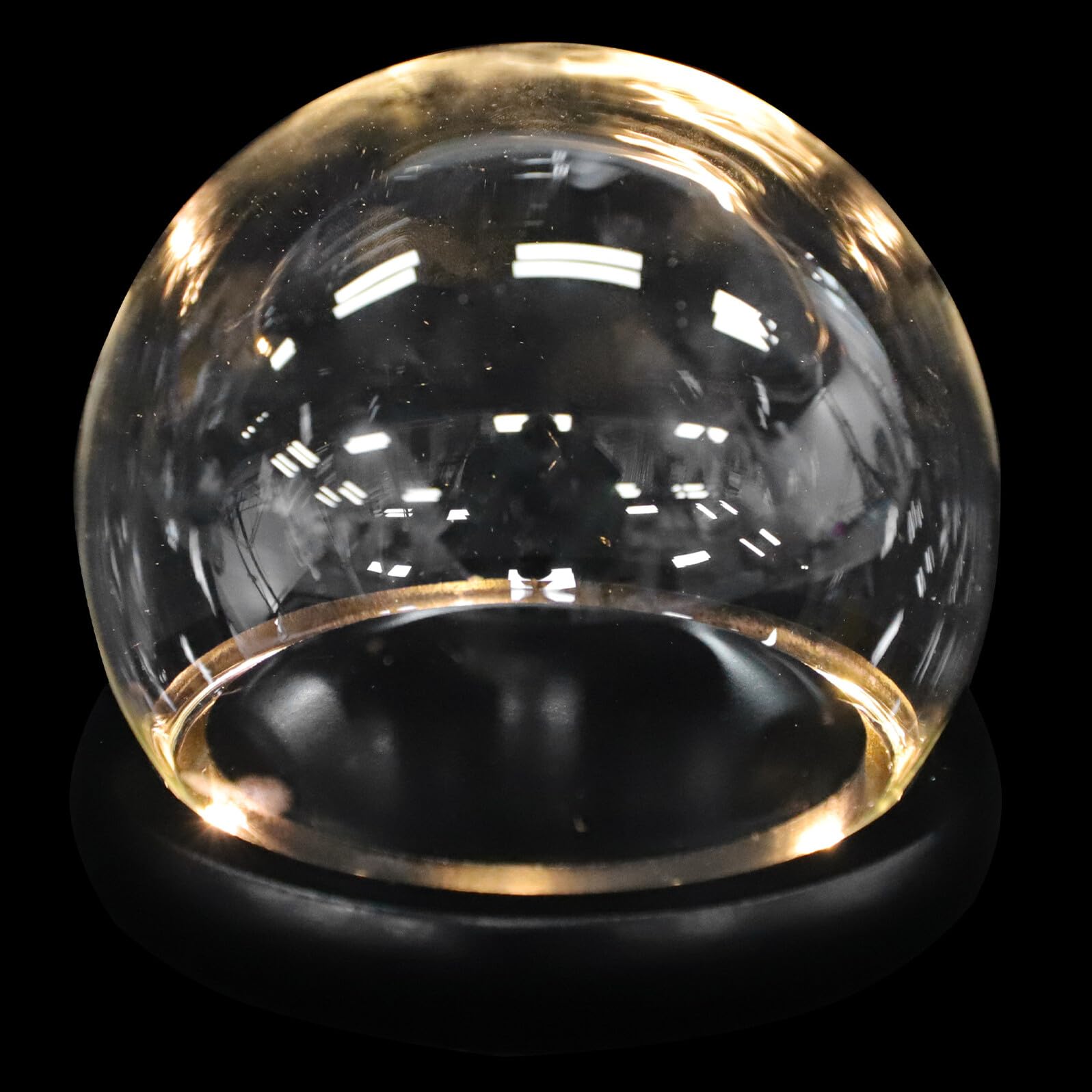 Dôme en verre noir pour décoration de surface de table et centre de table intérieur