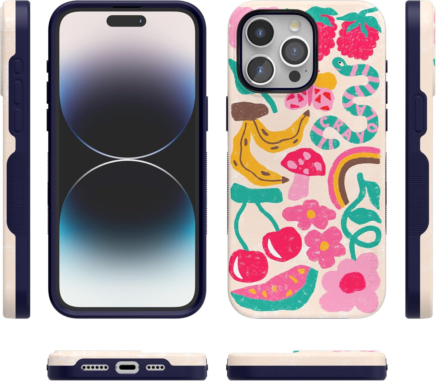 Casely iPhone 15 Pro Case | Doodle Bug | Crayola Crayon | Bold Protective Design | Compatible with MagSafe