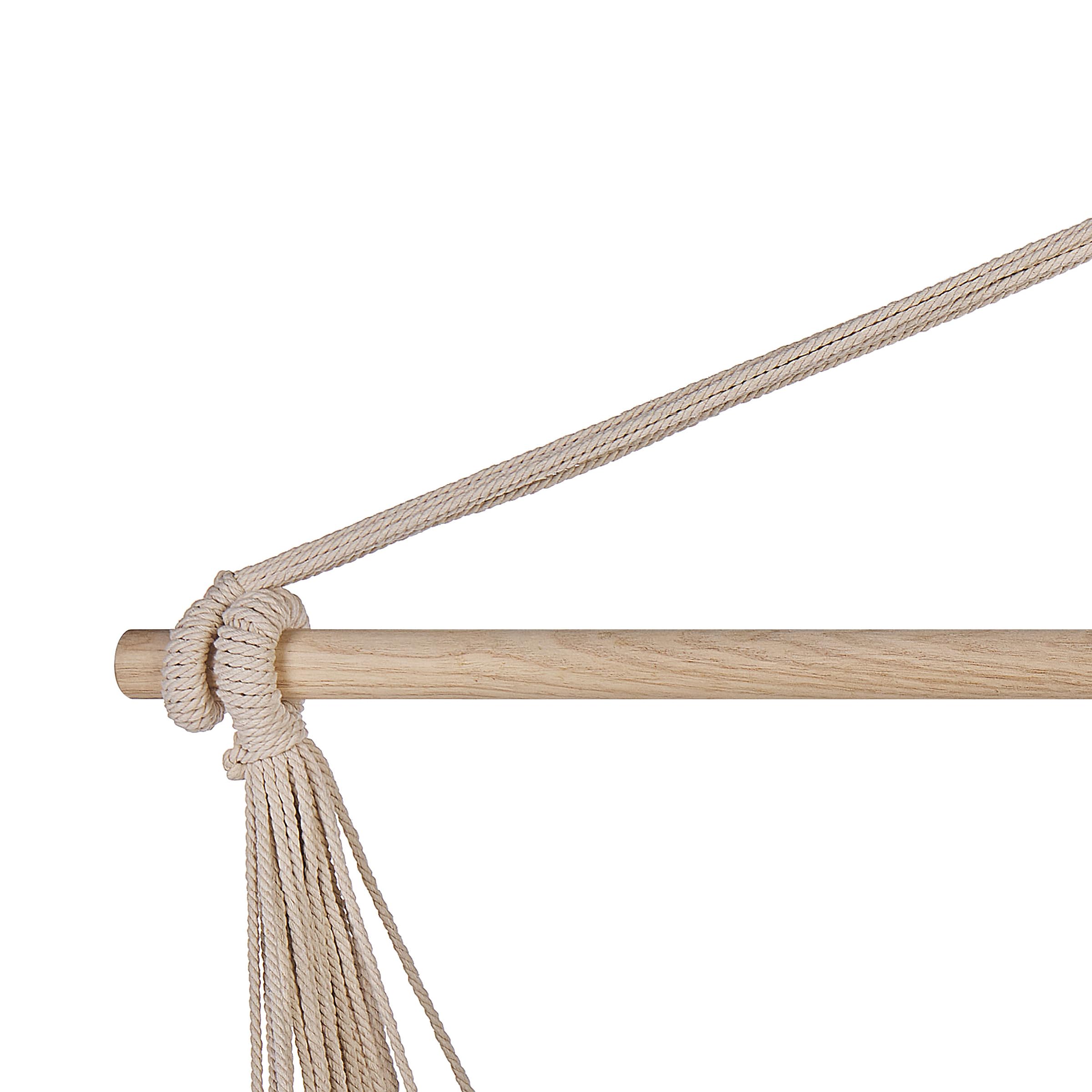 Silla Colgante de algodón poliéster Beige Columpio Hamaca Boho Interior Exterior Bonea