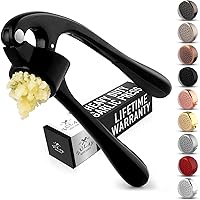 Vista 11 de Zulay - Juego de balancines de acero inoxidable para prensar ajos, picadora de ajo de primera calidad, trituradora de ajo innovadora con pelador