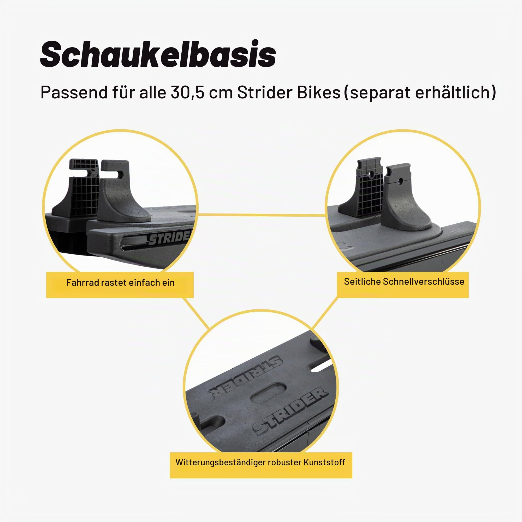 Strider Rocking Base 12 PROCKBASE-12-BK Rocker for Running Bike