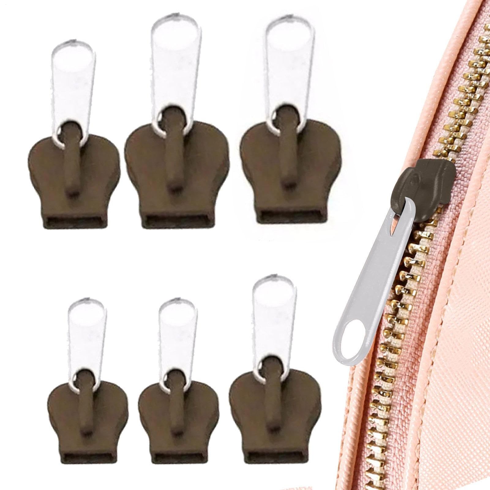 Kit Per La Riparazione Delle Cerniere 6 Pezzi di Forniture per Cucito | Pomelli e Testine di Cerniera per Lavori Artigianali Cappotti Giacca Valigie Zaini Tende
